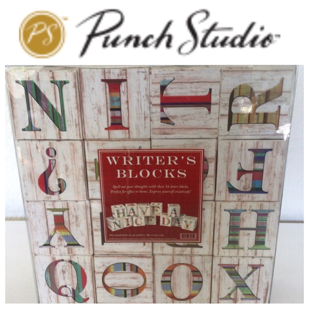 PUNCH STUDIOS DECORATIVE BLOCK LETTERS NWT